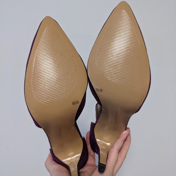Purple pointed suede heels - Picture 5 of 5